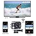 Aokon 4K Slow Motion Underwater Action Camera WiFi 2.0 LCD Ultra HD Video 16MP 170 Wide Angle Lens Dual Screens Waterproof Sports Cam with 2 Batteries Portable Package and Full Accessories Kits