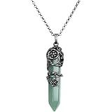CrystalTears Lebensbaum Halskette Damen - Amethyst Anhänger Mit Draht Wrap, Heilstein Schmuck