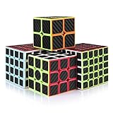 Coogam Zcube Carbon Fiber Cube Bundle 2x2 3x3 4x4 5x5 Speed Cube Set Z Cube Magic Puzzle Toy Pack Gift Box for Kids and Adults Challenge