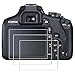 PCTC Rebel T7 T6 T5 Screen Protector 3 PacksTempered Glass LCD Compatible for Canon EOS 1500D 1300D 1200D Protive Film Cover 9H 0.3mm Anti-Scrach Anti-Fingerprint Anti-Bubble