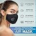 Dust mask with breathing valve - face mask for dust, pollen, smoke, woodworking and more - 5 replacement filters PM 2.5