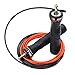 5BILLION Speed Jump Rope - Nature Handle - Black - Screw Adjustable - Workout for Double Unders, WOD, Outdoor, MMA & Boxing Training