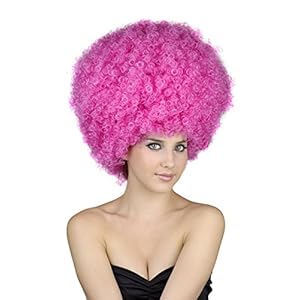 Reír Y Confeti – Fiedis056 – Accesorio Disfraz – Peluca – Afro – Talla XL – Rosa