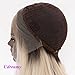 Udreamy Platinum White Blonde Heat Resistant Synthetic Lace Front Wigs for Women 24 Inch