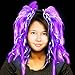 Light Up Hair - Toy Cubby LED Party Rave Disco Flashing Noodle Wig - Light Glowing Royal Purple Dreads. Ideal For Halloween, Dress Up Parties, Masquerades...And So Much More! Be Refined!