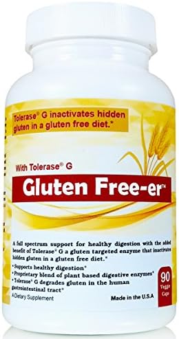 Gluten Free-er a broad spectrum plant based digestive enzyme, targeting hidden gluten ToleraseG, <5ppm individually batch tested lots, small intestine Against All Grain Gluten Free Diet gluten freeer
