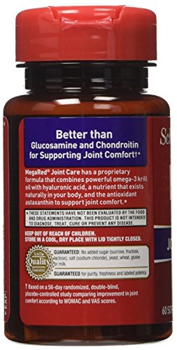 Schiff MegaRed Joint Care 60 Softgels Powerful Joint Pain Relief ,Comfort