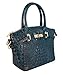 FIORI EE0019 Navy Blue Genuine Crocodile Pattern Cow Leather Handbag.