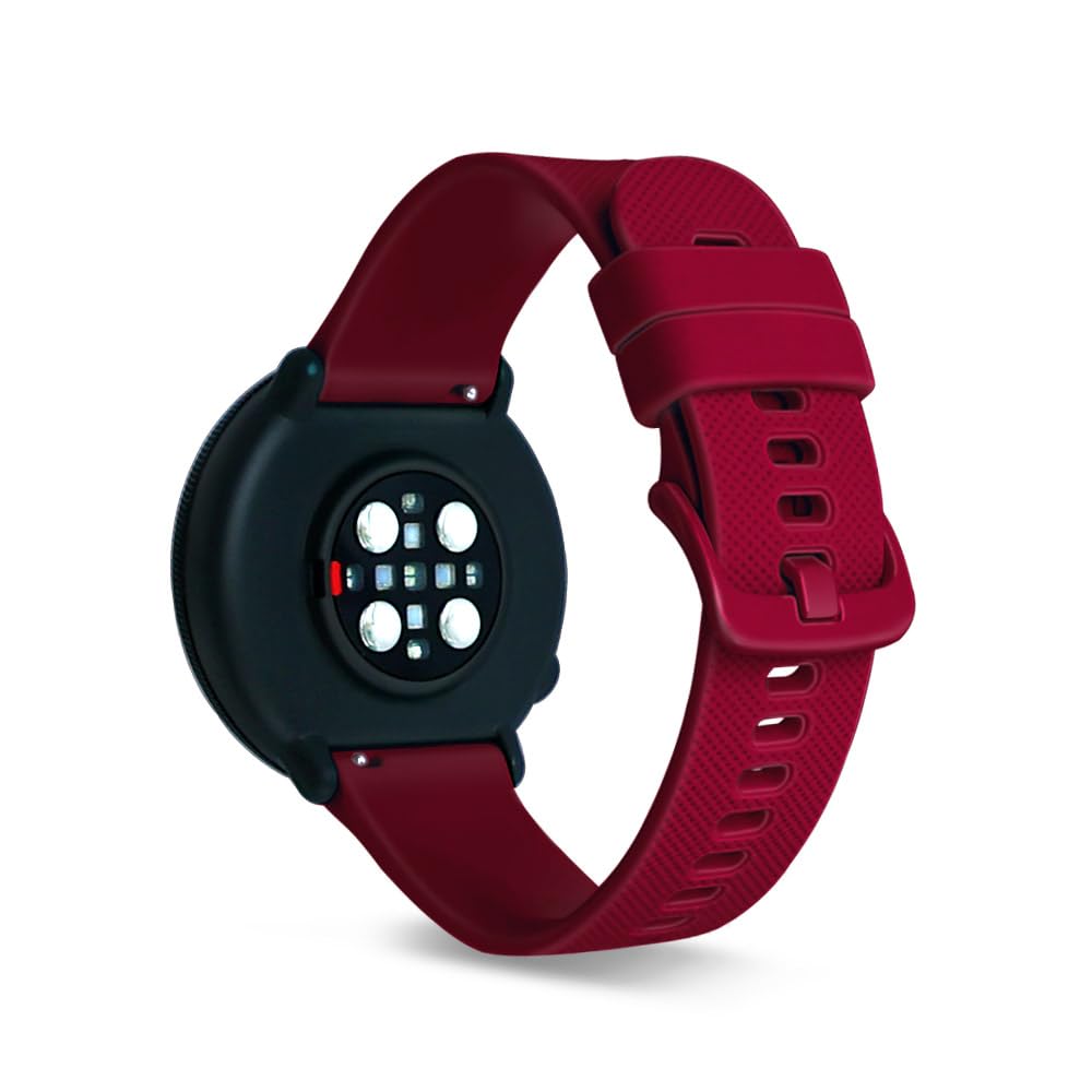 SeaFicco Silicone Watch Strap Compatible with Polar Ignite 3 /Ignite 2 /Ignite/Unite/Pacer, Universal 20MM Quick Release Band Replacement Sports Watchband (Wine Red)