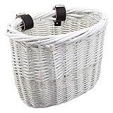 Sunlite Willow Bushel Strap-On Basket, 9.75 x 6 x 7.5, White