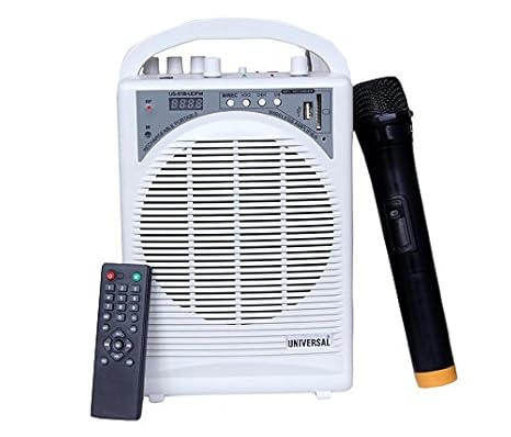 ahuja portable wa320 speaker cum amplifier with 1 cordless mic