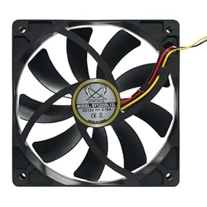 サイズ KAZE-JYUNI 小軸&大型ブレード12cmファン、25mm厚800rpm、超静音 SY1225SL12L