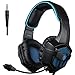 SADES 807 Multi-Platform Gaming Headset for Playstation 4 PS4 PC Computer Games, Noise Isolation Bass Surround Stereo Soft Earmuffs Over-Ear Headphones with Micthumb 1