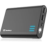 Jackery Portable Charger Giant+ 12000mAh Power Outdoors Dual USB Output Battery Pack Travel Backup Power Bank with Emergency LED Flashlight for iPhone, Samsung and Other Smart Devices - Black