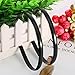 Hicarer 30 Pack Plastic Hair Headband 10 mm Plain No Teeth DIY Hair Bands Plain Headbands for Girl and Woman (Black)