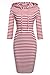 ANGVNS Women's 3/4 Raglan Sleeve Hoodie Keen Length Dress with Pockets For Causal