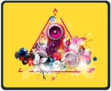 Music Fidget,,Stereo,music,dream,Black Side Whipstitch,Add Fabric And Natural Rubber,The Triangle Custom Decadent Color,adhd Style Mouse Pad Mousepad Gaming Mouse Mat
