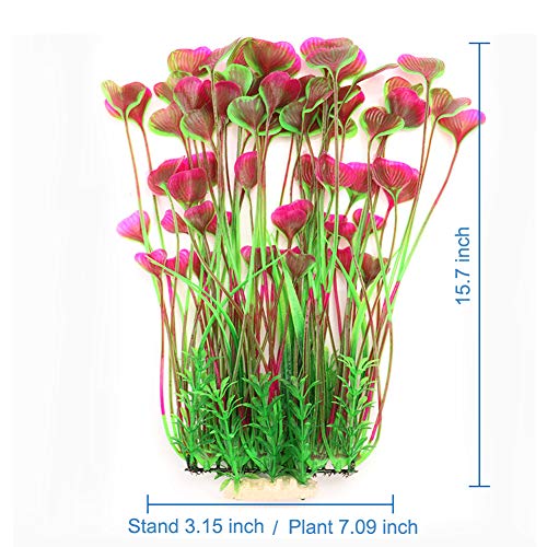 QUMY Large Aquarium Plants Artificial Plastic Fish Tank Plants