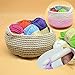 preliked Hand-Knit Woven Thread Thick Basket Blanket Braided DIY Crochet Cloth Fancy Yarn (Grey)