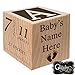 Personalized Baby Block New Birth Announcement Custom Engraved Wooden Baby Block for Newborn Boys and Girls