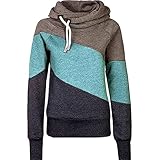 Merryfun Women's Winter Slim Color Block Thick Hooded Sweatshirt