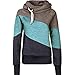 Merryfun Women's Winter Slim Color Block Thick Hooded Sweatshirt