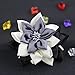 Merdia Jaw Hair Claw Clips with Sharp Leaf Flower Design | Cute Claw Clips for Women, Girls | Colors: Black, White, Grey