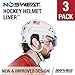 Hockey Helmet Sweat Liners - NHL Officially Licensed by NoSweat Patented Sweatlock Technology (3 Pack)