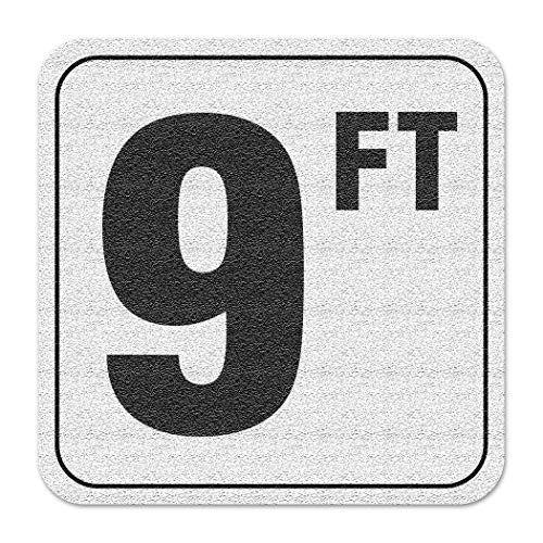 Aquatic Custom Tile Vinyl 3M Adhesive Swimming Pool Deck Depth Marker 9 FT, 4 inch Font