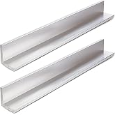 YLJNGUS Aluminum Angle Stock - 1 x 1 x 1/4 inch 2PCS 6061 Aluminum Angle Iron 12" Length 90 Degree Angled 1/4" Thick for DIY Projects Home Improvement