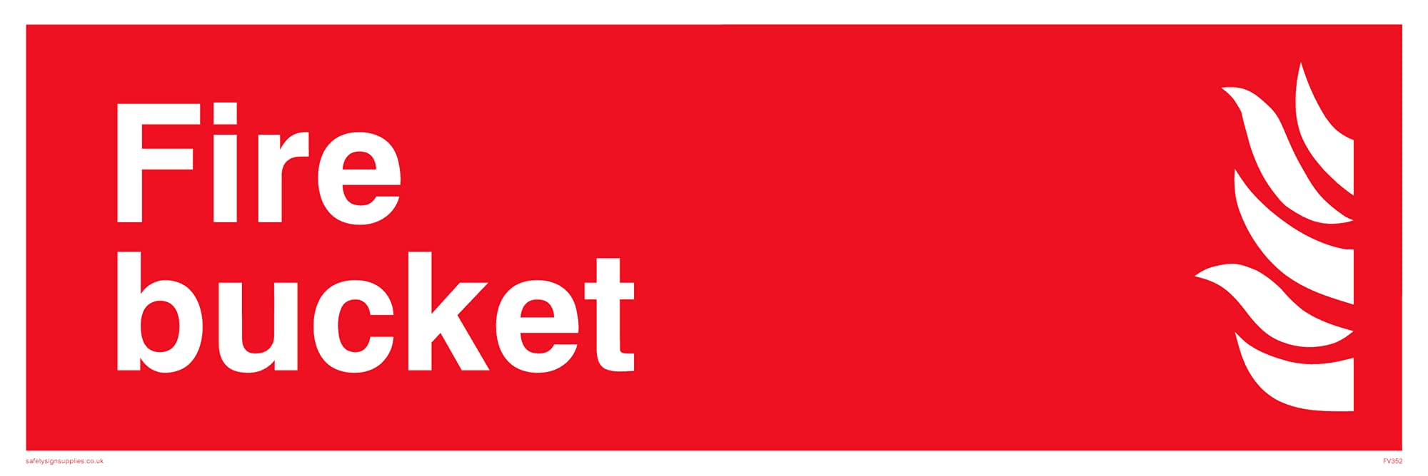 Pack of five - Fire Bucket Sign - 300x100mm - L31