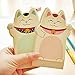 BLUECELL Pack of 6 Sets Cute Lucky Cat Shaped Sticky Notes Gift for Students Children, Style May Vary