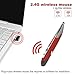 Wireless Mouse Pen with Stylus Fuction, Lcyyo 2.4GHZ USB Dightal Optical Pen Mouse, Handwriting Ergonomic Mice for PC Laptop Notebook Computer Mac Adjustable 800/1200/1600 DPI (Red)