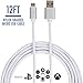 vCharged Micro USB Cable,12Ft Extra Long PS4 Controller Charger, Durable Android Charging Cord for Samsung Galaxy S7 Edge S6, Android Phone, LG G4, HTC, Nokia, Motorola & More