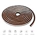 Pile Weather Stripping Felt Door Seal 11/32 inch x 11/32 inch x 16 Ft Brown, Brush Door Sweep for Sliding Doors Window Dustproof Winter Seal