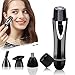 Hair Removal for Women Waterproof Facial Hair Removal Painless Nose Hair Trimmer with Rechargeable USB Cable (Black)