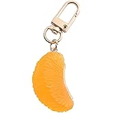 Galepromot Orange Simulation Fruit Keychain, Cute Orange Petal Pendant, Car Bag Key Holder Decor Accessories