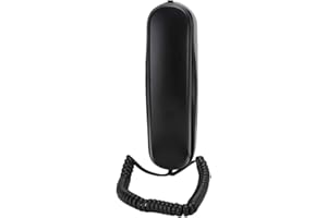 BONKZEBU Telephone Black Hanging Landline Phone Clear Sound Quality for People with Hearing Loss or Low Vision Home Office AB