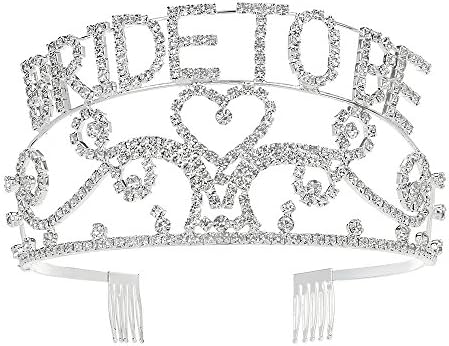 Elegant Rhinestone Bride To Be Tiara Premium Quality Bachelorette Wedding Party Shower Tiara