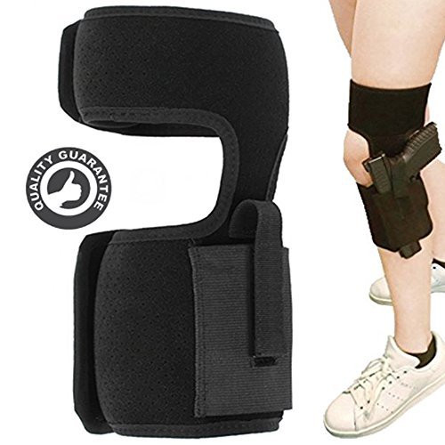 Gun Ankle Leg Waist Pistol Gun Holster for Concealed Carry, Concealed Ankle Gun Holster with Magazine Pocket for Glock 42, 43, 36, 26, Smith & Wesson Shield, Bodyguard, 380, Sig Sauer