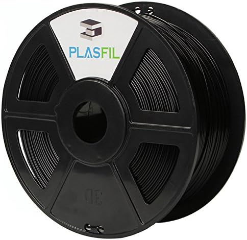 PLASFIL Black 3D Printer Filament, Vacuumed Sealed 1.75mm PLA PRO (PLA+) Printing Filament, 1KG Spool, +/- 0.03 mm Dimensional Accuracy, Low Odor