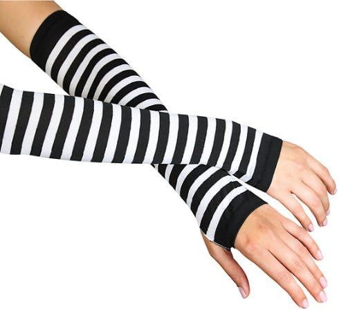 Striped Arm Warmers,2017,multi-colored,One-Size