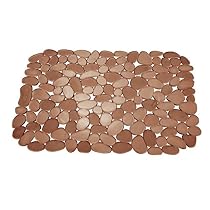 InterDesign Pebblz Sink Protector Mat - Stainless Steel Sinks &ndash; Amber, Regular.