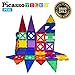 PicassoTiles 33 Piece Building Blocks 33pcs Educational Kit 3D Building Construction Toy Set Clear Magnetic Stacking Block STEM Playboard Magnet Felt Tiles Novelty Game, Creativity Beyond Imagination