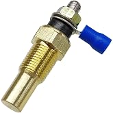 YoRise Universal Water Coolant Oil Temperature Sensor, 1/8 NPT Electrical Sender Transmission Unit, 0~150℃ Automotive Engine Coolant Temp Sending Accessories for Most Cars (Gold)
