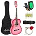 Best Choice Products 38in Beginner Acoustic Guitar Starter Kit w/Case, Strap, Digital E-Tuner, Pick, Pitch Pipe, Strings (Pink) primary