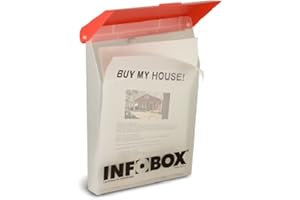 THE HILLMAN GROUP The InfoBox - Outdoor Document Holder,Red and Clear
