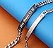 His or Hers Matching Set His Beauty Her Beast Titanium Stainless Steel Couple Bracelet in a Gift Box