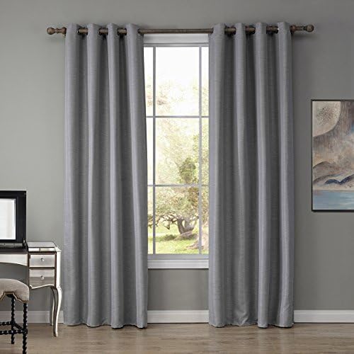 Solid Colors Oxford Panel Curtains,(Singel Panel ) Muliti Sizes BEIBEITEX (42''W×63''L, light gray)