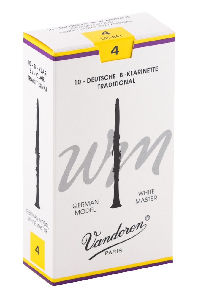 Vandoren Reed Bb Clarinet White Master Strength: 4